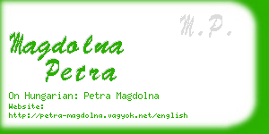 magdolna petra business card